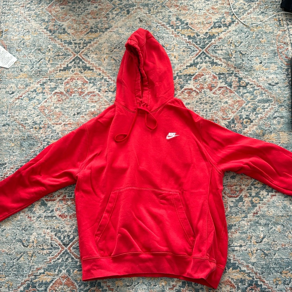 red nike sportswear sweatshirt hoodie